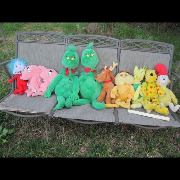 10 Dr. Seuss Plushes Grinch Sneetch Lorax Sam Spot Max Thing 2 Fish Classroom - Picture 2 of 16